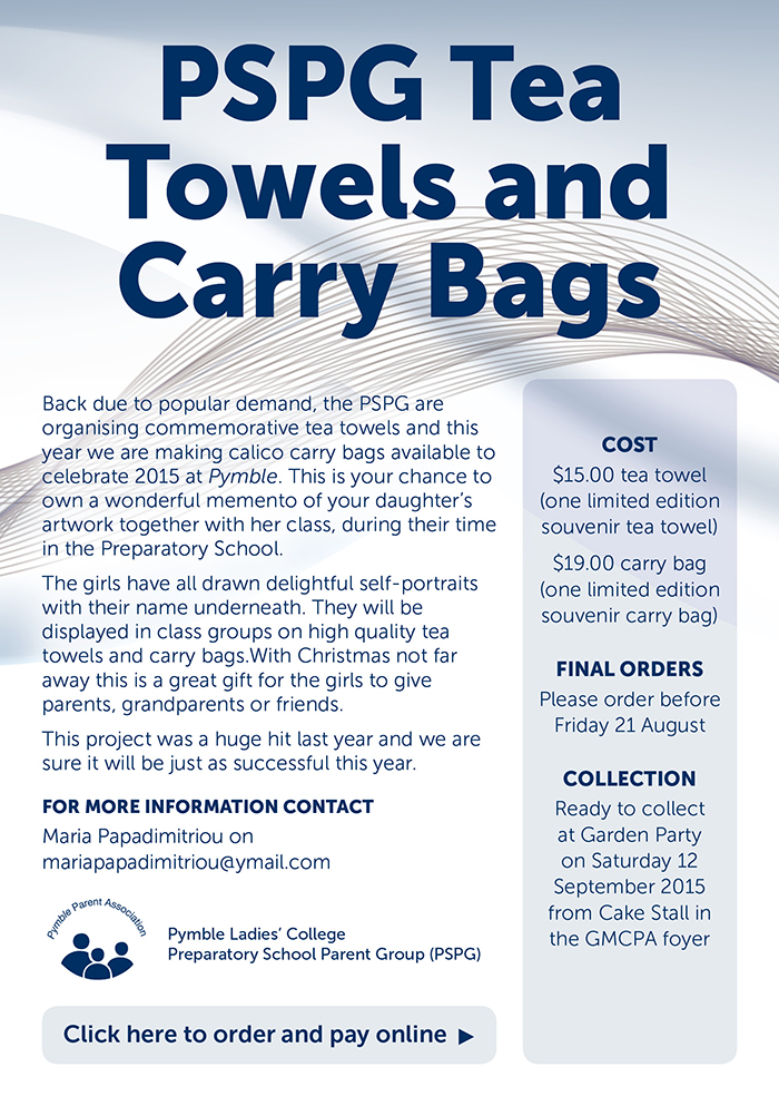 PSPG Tea Towels and Carry Bags_